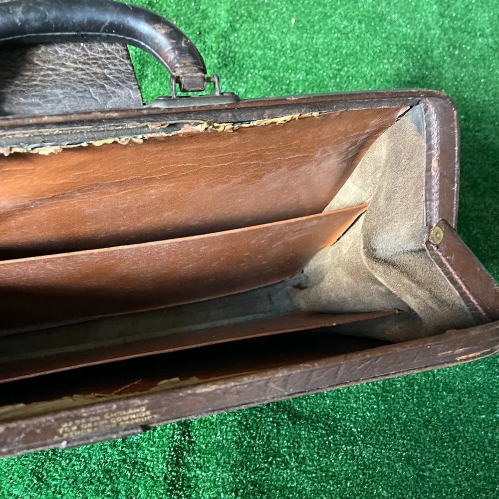 Pendragon top grain Cowhide England Vintage briefcase document bag Portfolio